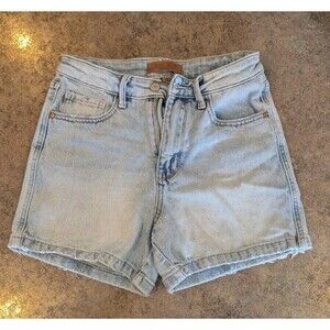 Judy Blue Jeans STRETCH Womens S Denim Shorts Light Wash Distressed JB150255